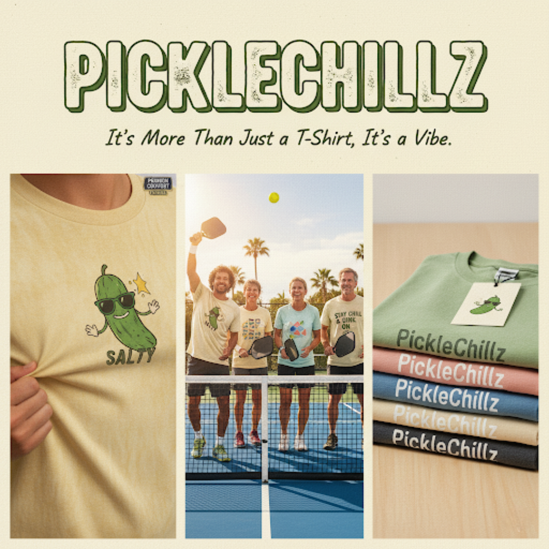 Find your pickleball style with PickleChillz. We're a crew for the salty, sassy, and seriously chill players who want to express their vibe on and off the court.