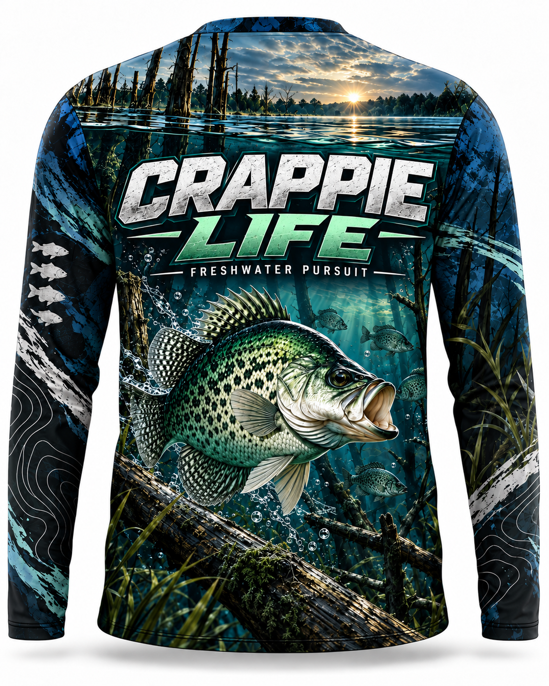 Crappie Strike Freshwater Series UV Protection Long Sleeve Top
