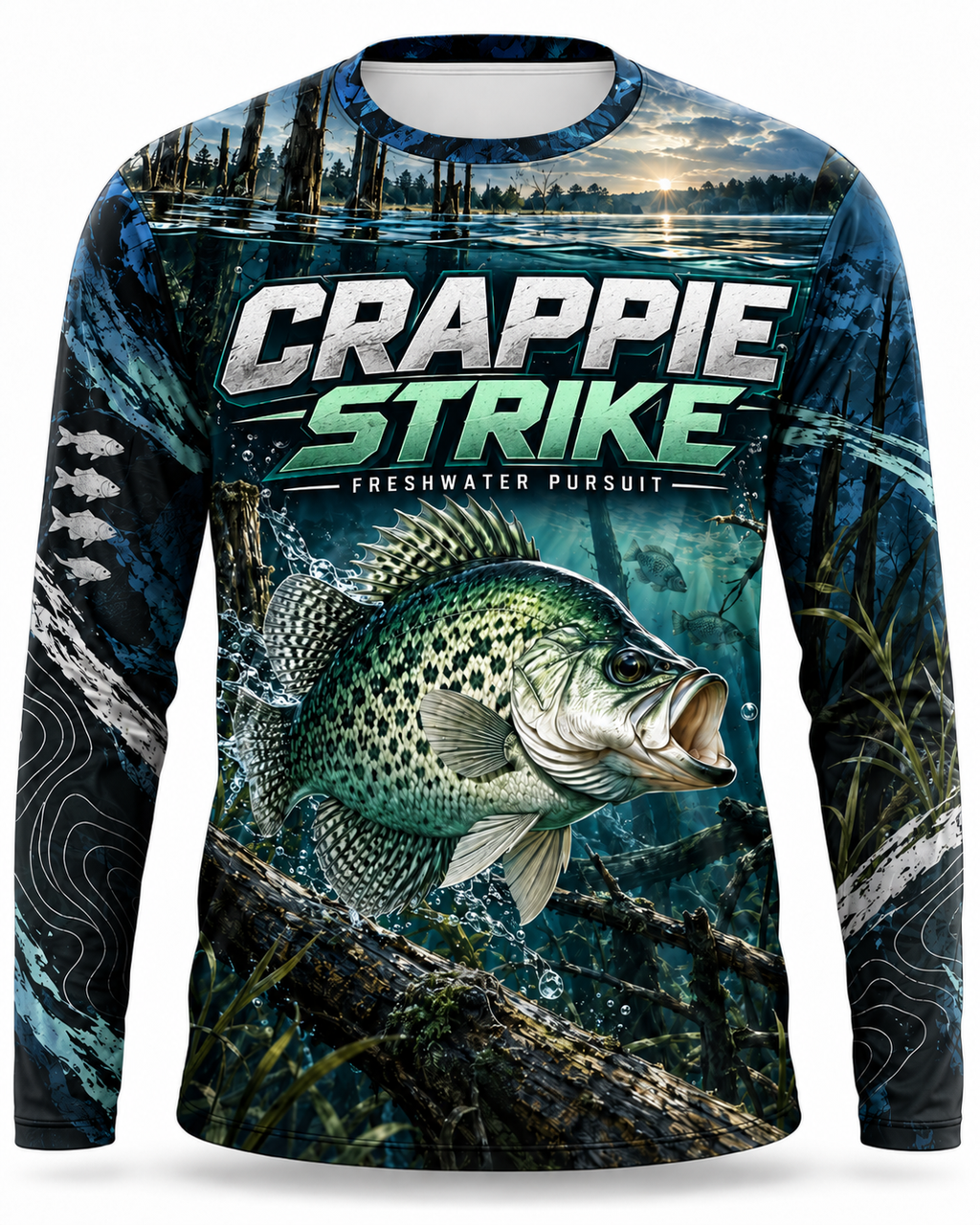 Crappie Strike Freshwater Series UV Protection Long Sleeve Top