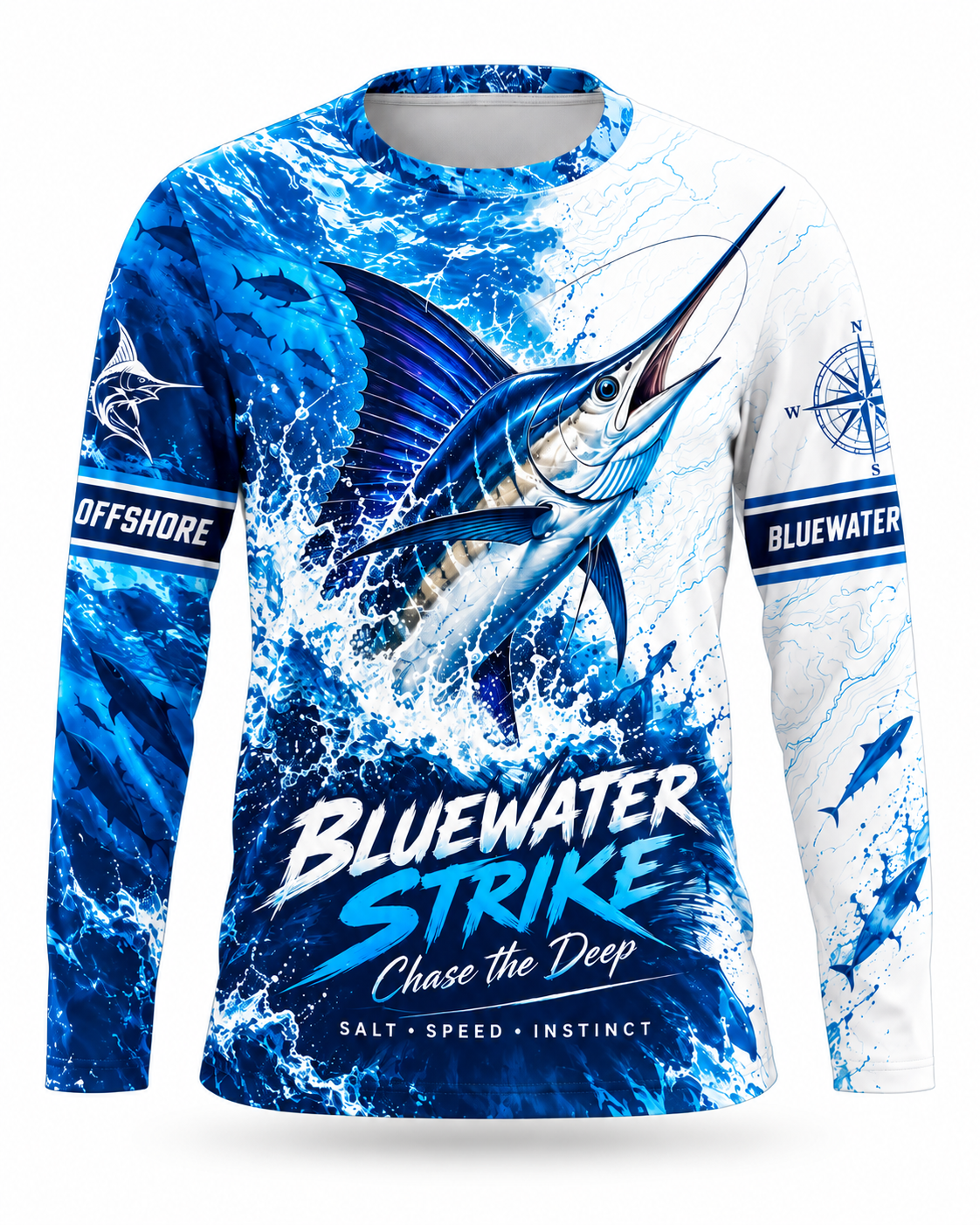 Bluewater Strike Chase The Deep Fishing Shirt - UV Protection Long Sleeve