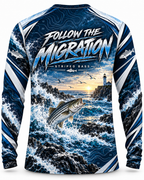 Run The Coast Striped Bass Coastal Series UV Protection Top Long Sleeve