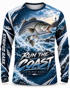 Run The Coast Striped Bass Coastal Series UV Protection Top Long Sleeve