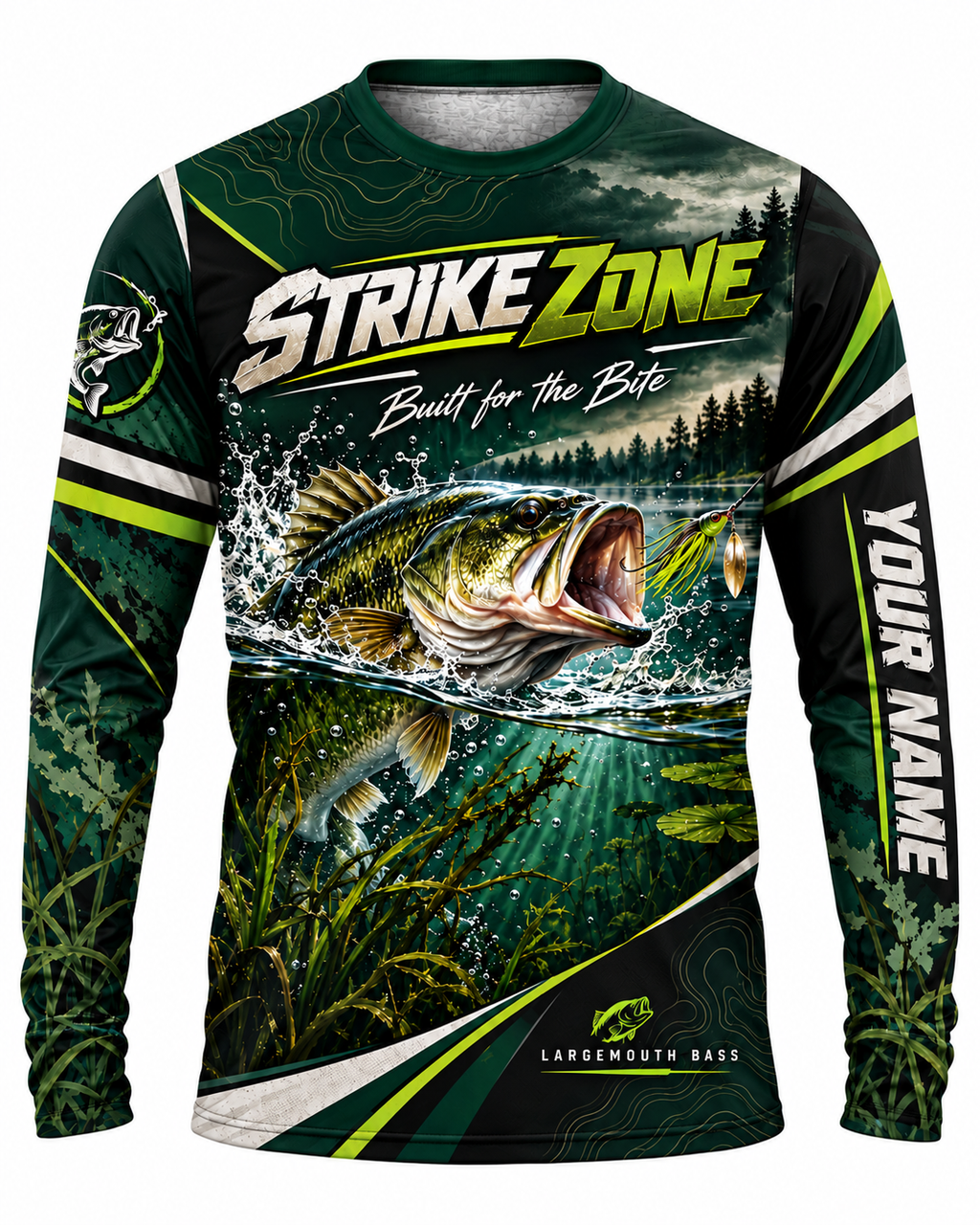 [Personalized] Strike Zone Custom Name Long Sleeve Shirt - UV Protection Top