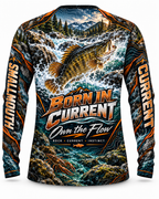 Bronze Current Smallmouth Fishing Long Sleeve Shirt - UV Protection Long Sleeve