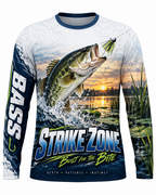 Strike Zone Bass Fishing UV Protection Long Sleeve T-Shirt