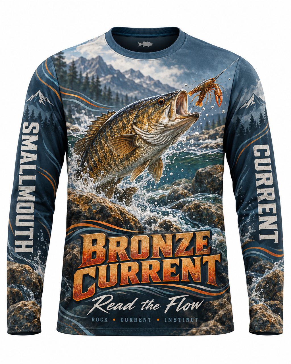 Bronze Current Read the Flow UV Protection Fishing Top Long Sleeve