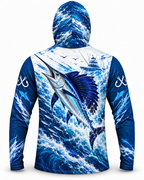 Blue Marlin Deep Sea Splash Master Edition Sun Protection Mask Hoodie