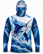 Blue Marlin Deep Sea Splash Master Edition Sun Protection Mask Hoodie