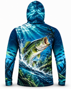 Largemouth Bass Freshwater Strike Signature Edition Face Mask Hoodie