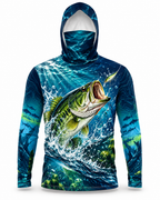 Largemouth Bass Freshwater Strike Signature Edition Face Mask Hoodie