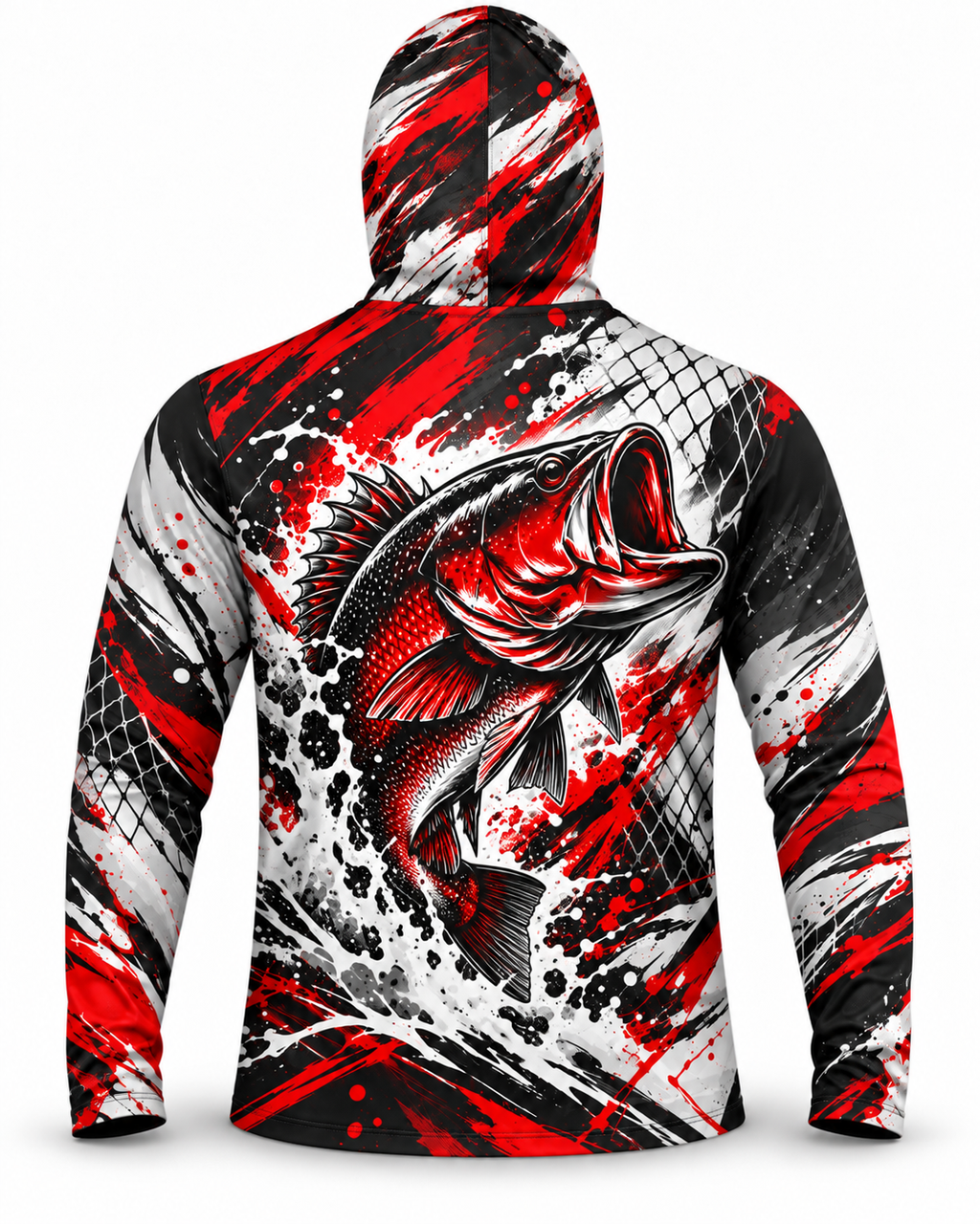 Bass Fishing Blood Net Abstract Edition Performance Shirt